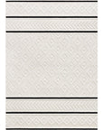 Aspen 156 Krem Siyah Modern Yumuşak Mimimalist Halı