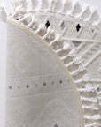 Aspen 153 Krem Siyah Yuvarlak Modern Yumuşak Mimimalist Halı