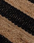 Svara 014 Siyah Natural Jüt El Dokuması Doğal Halı