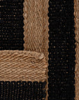 Svara 014 Siyah Natural Jüt El Dokuması Doğal Halı