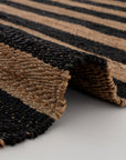 Svara 014 Siyah Natural Jüt El Dokuması Doğal Halı