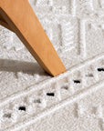 Aspen 153 Krem Siyah Yuvarlak Modern Yumuşak Mimimalist Halı