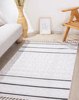 Aspen 156 Krem Siyah Modern Yumuşak Mimimalist Halı