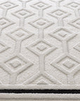 Aspen 156 Krem Siyah Modern Yumuşak Mimimalist Halı