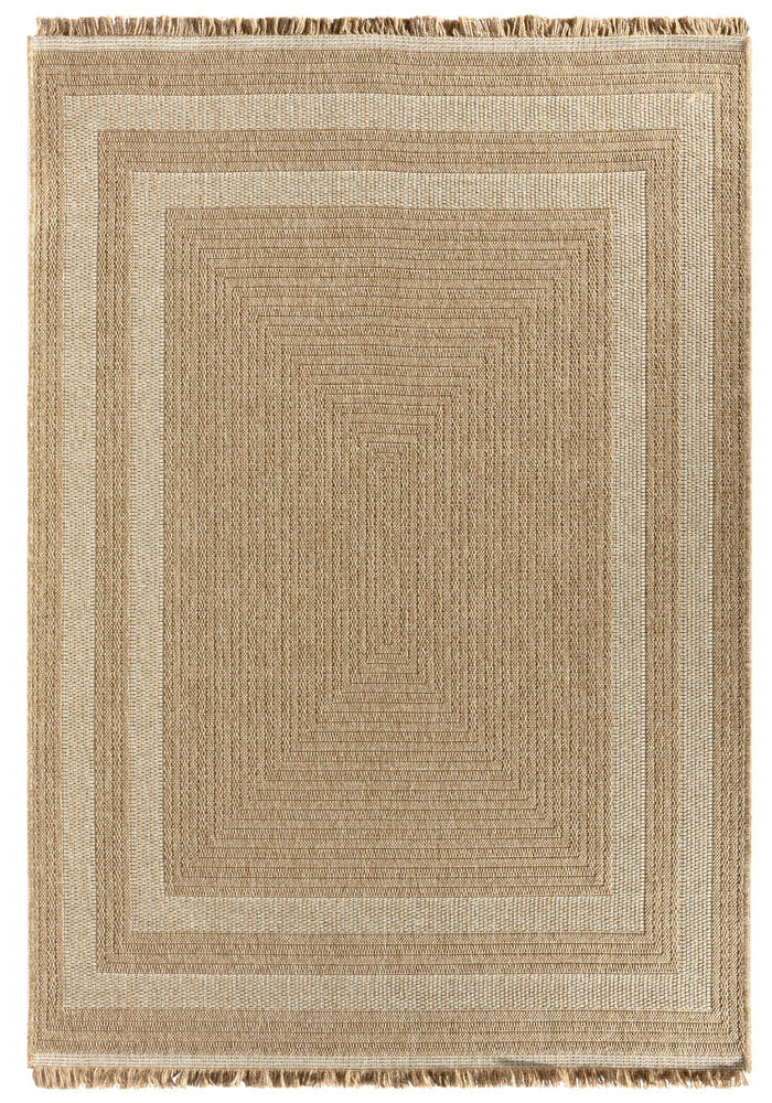 Giza 717 Beyaz Hasır Dokulu Modern Sisal Halı