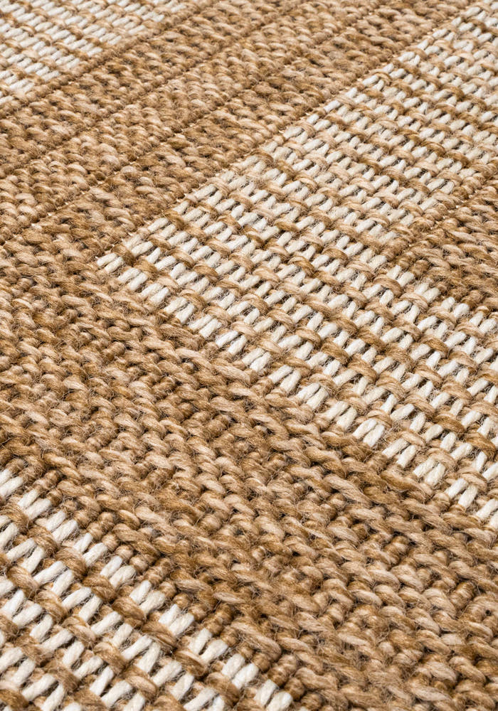 Giza 717 Beyaz Hasır Dokulu Modern Sisal Halı