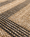 Giza 717 Siyah Hasır Dokulu Modern Sisal Halı
