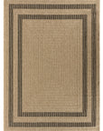 Giza 717 Siyah Hasır Dokulu Modern Sisal Halı