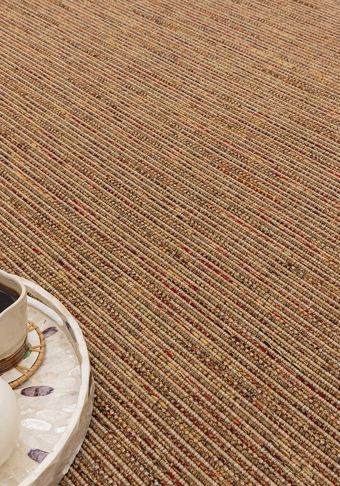 Giza 722 Kahve Multi Hasır Dokulu Modern Sisal Kesme Halı