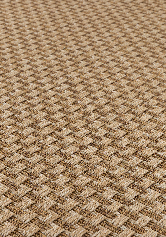 Giza 723 Kahve Hasır Dokulu Modern Sisal Kesme Halı