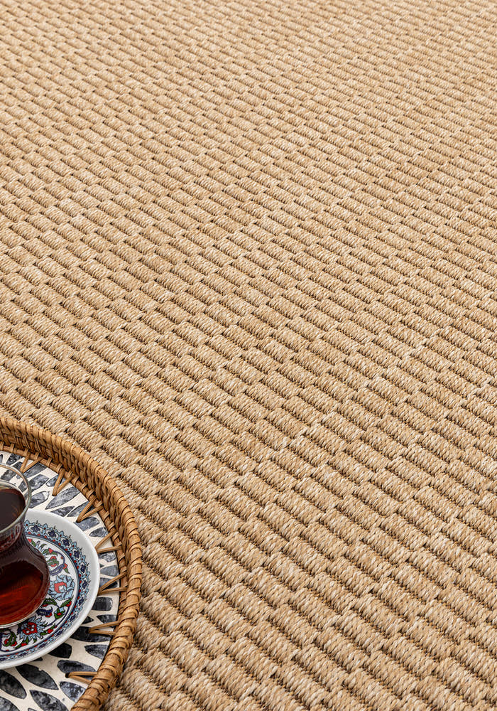 Giza 724 Kahve Hasır Dokulu Modern Sisal Kesme Halı