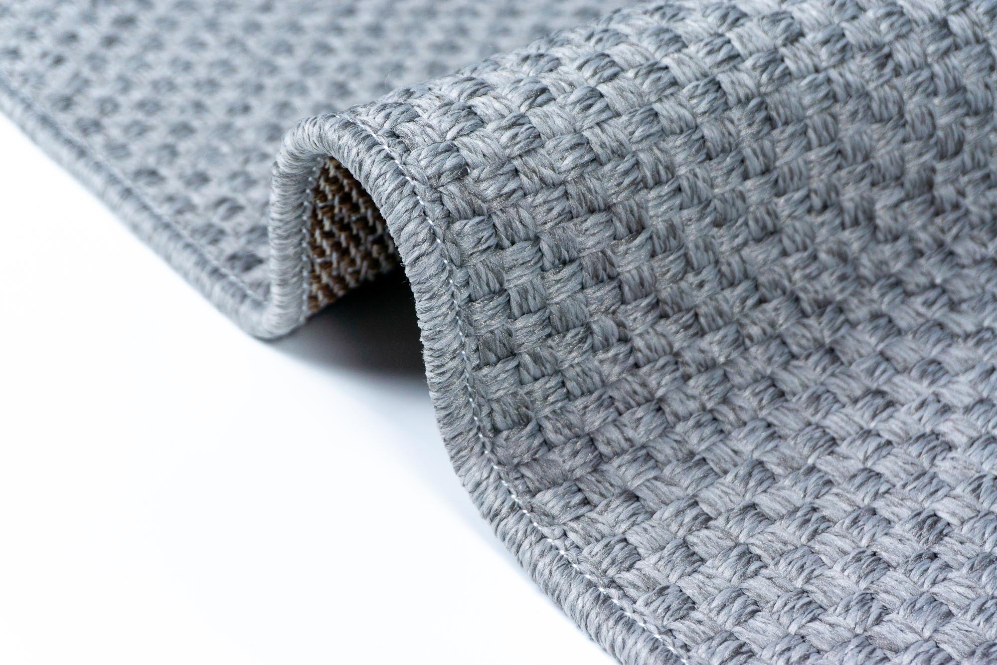 Liva 321 Gri Makinede Yıkanabilir Kaymaz Taban Hasır Sisal Kesme Halı