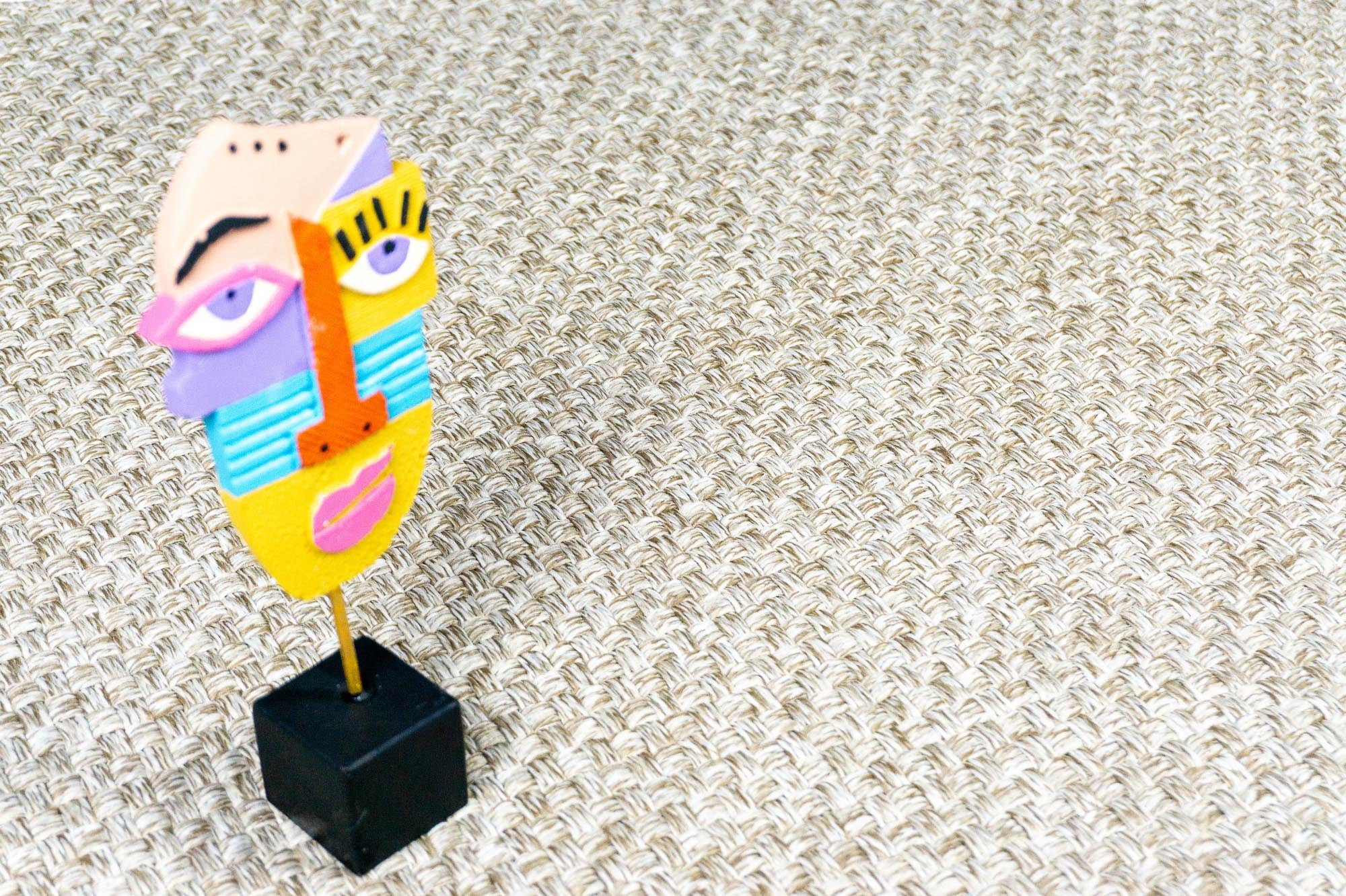 Liva 321 Vizon Makinede Yıkanabilir Kaymaz Taban Hasır Sisal Kesme Halı