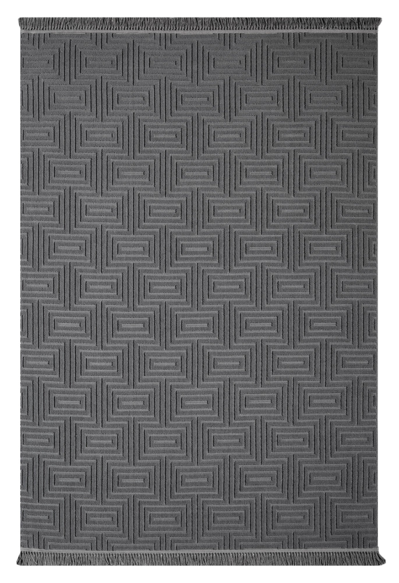 Lizbon 844 Antrasit Modern Kesme Salon Halısı