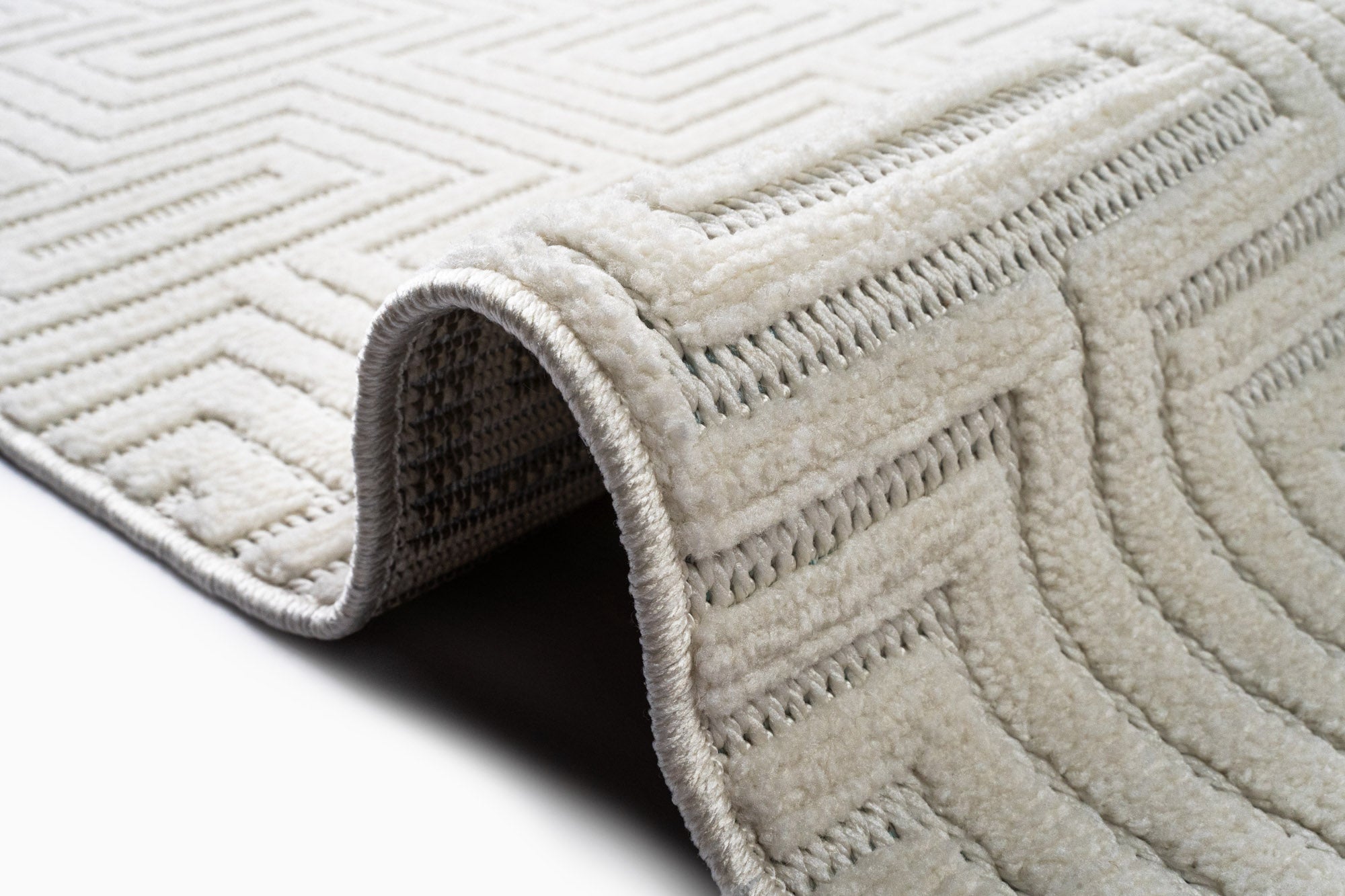 Lizbon 844 Krem Modern Kesme Salon Halısı