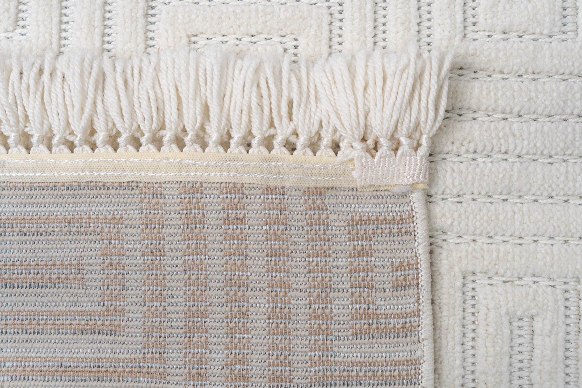 Lizbon 844 Krem Modern Kesme Salon Halısı