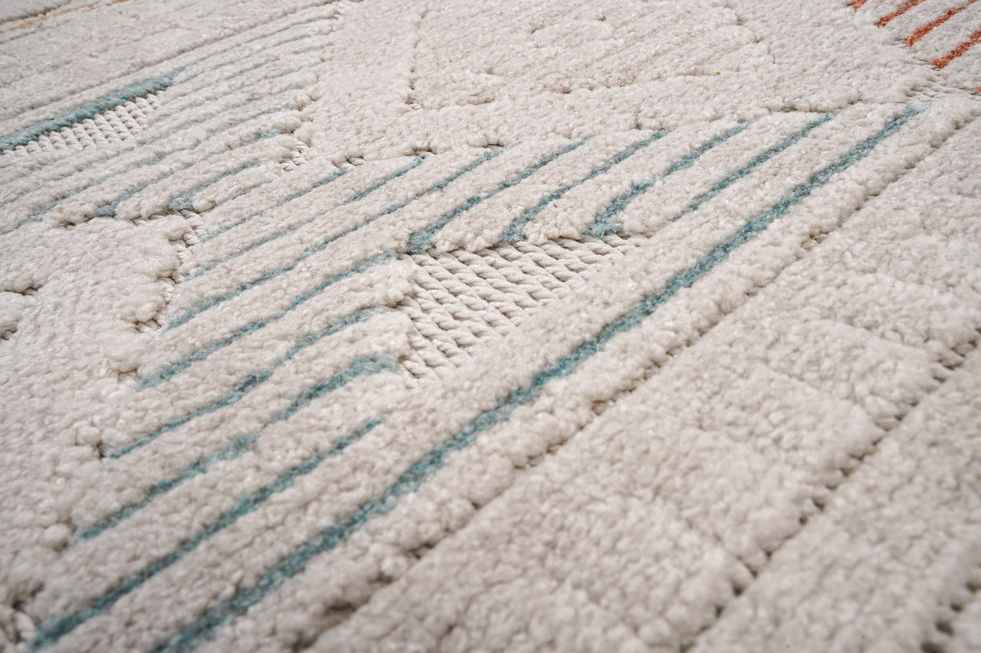 Lizbon 845 Renkli Gri Geometrik Kesme Halı