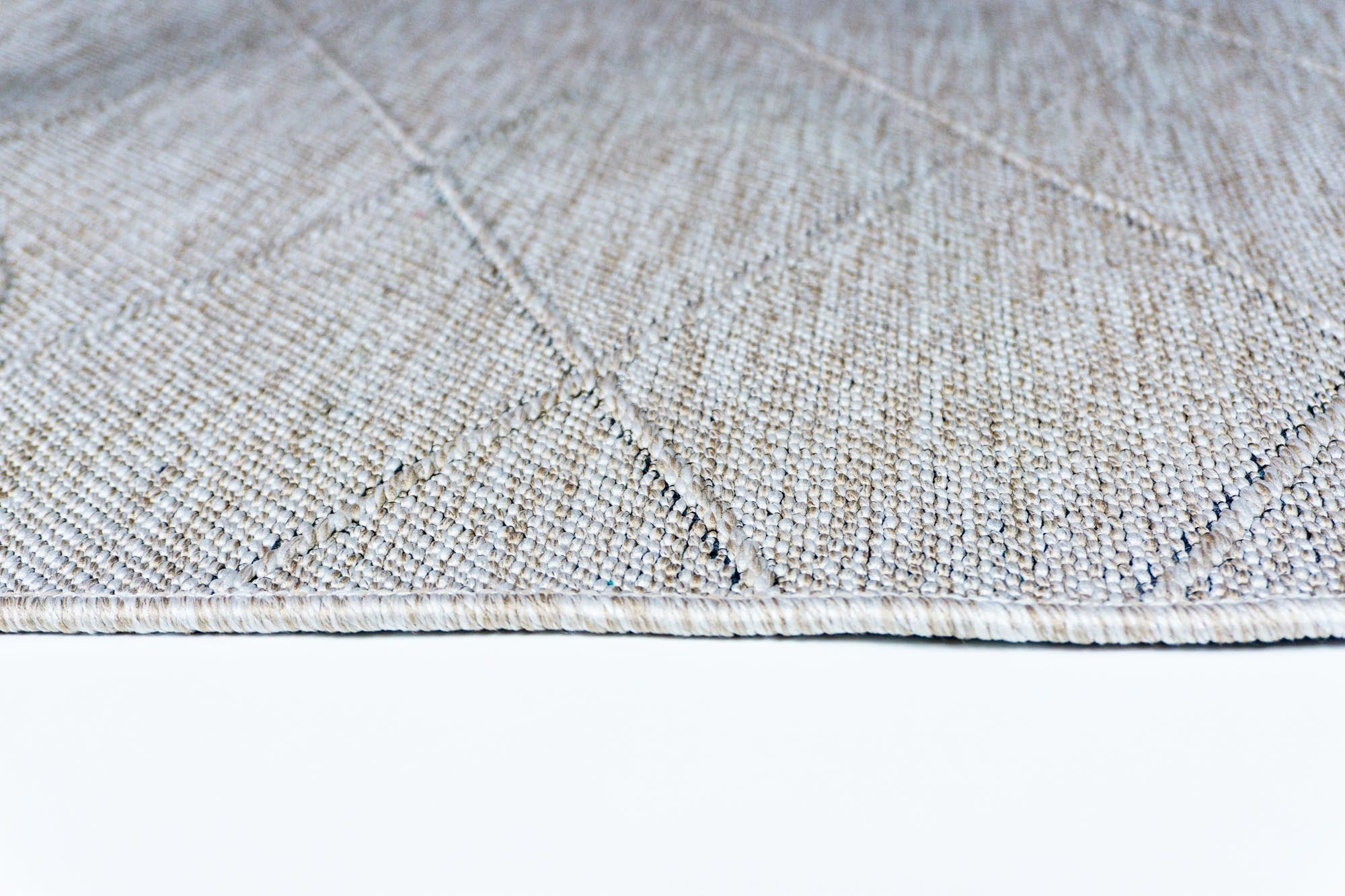 Mila 421 Bej Makinede Yıkanabilir Kaymaz Taban Kilim Halı