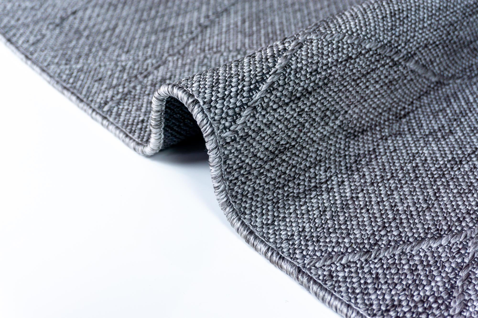 Mila 421 Gri Makinede Yıkanabilir Kaymaz Taban Kilim Halı