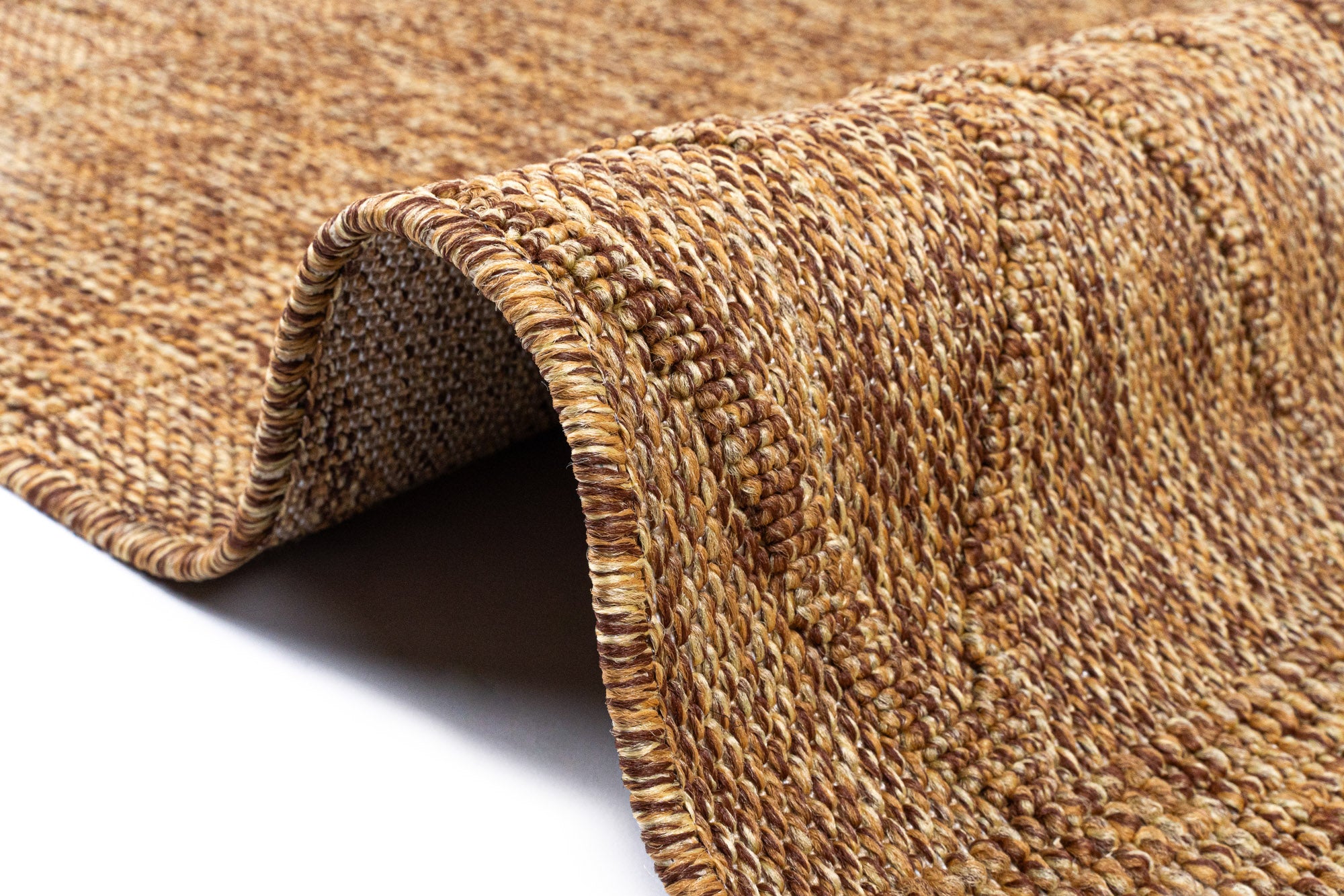 Nepal 422 Kahve Hasır Görünümlü Modern Kesme Halı