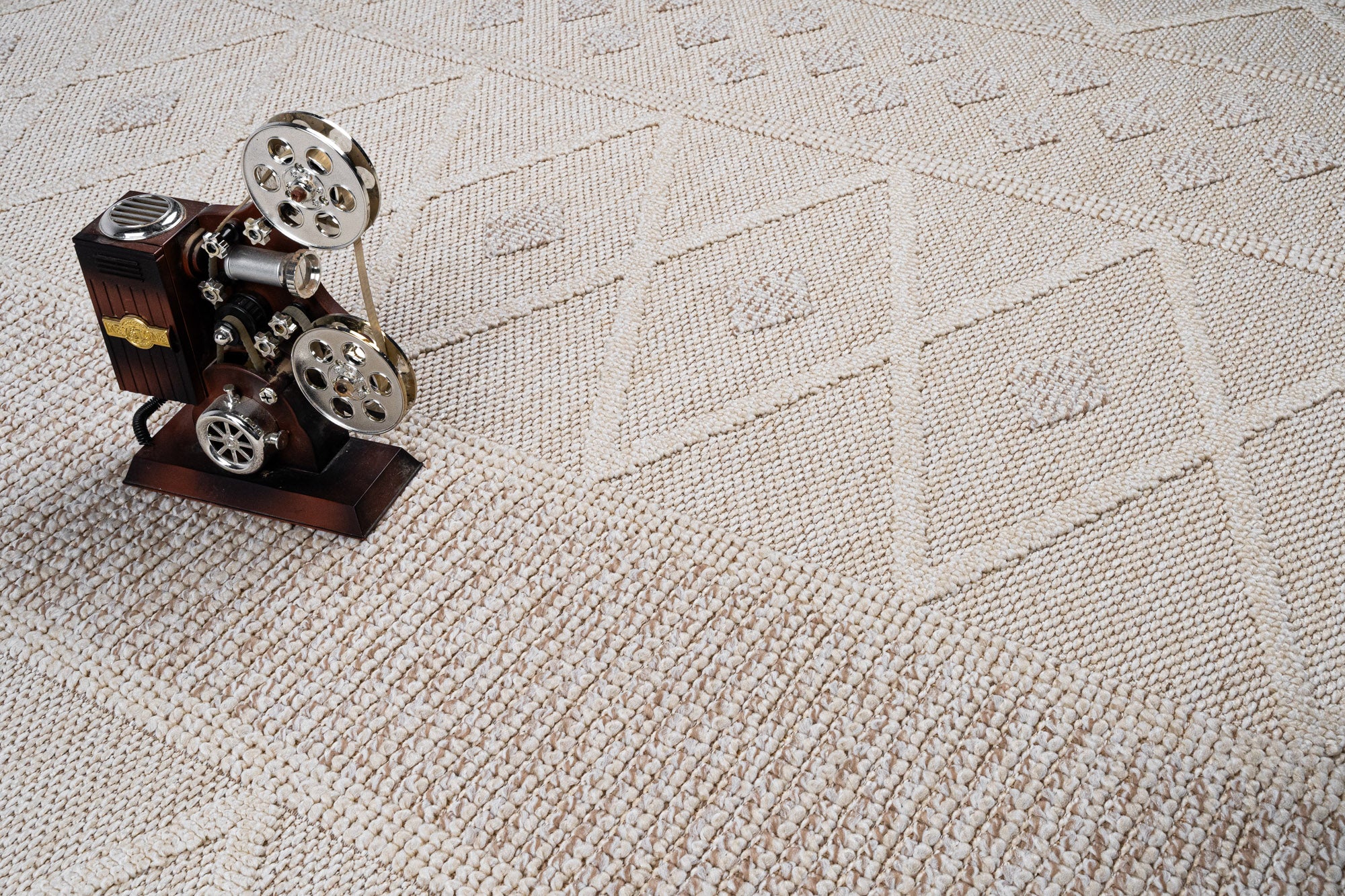 Nepal 422 Krem Bej Modern Sisal Kesme Halı