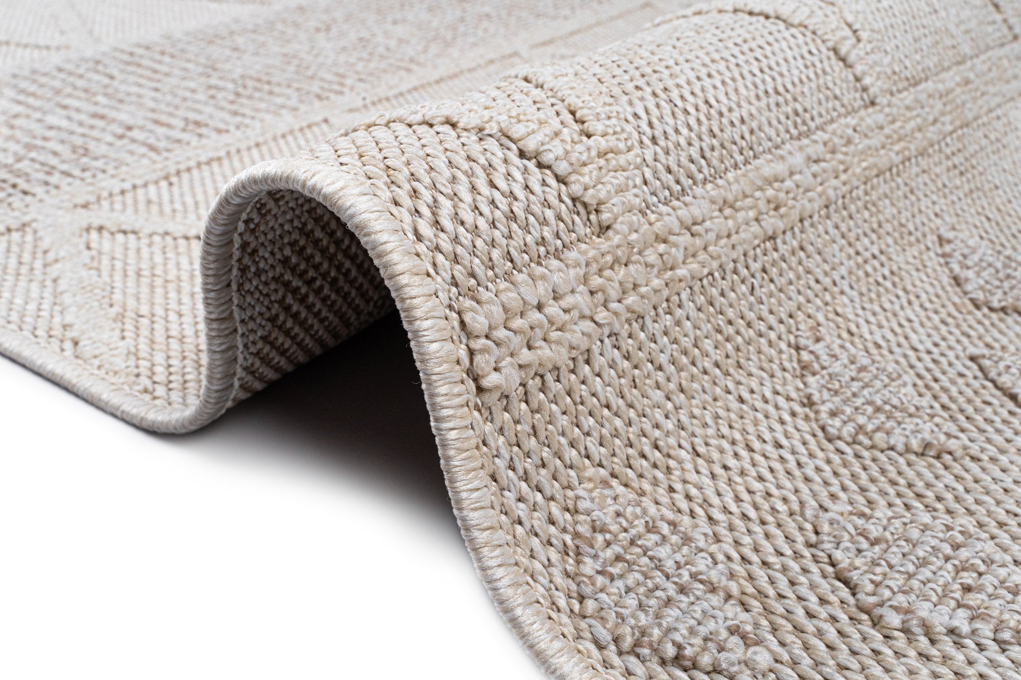 Nepal 422 Krem Bej Modern Sisal Kesme Halı