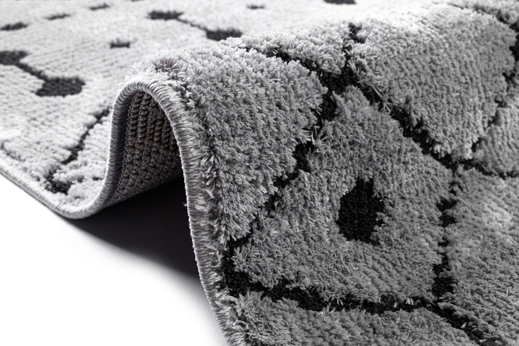 Oslo 535 Siyah Gri İskandinav Kesme Salon ve Mutfak Halısı