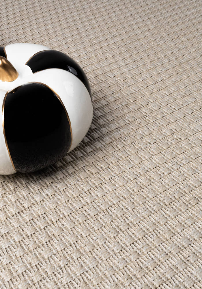 Santorini 112 Krem Minimalist Sisal Kesme Halı