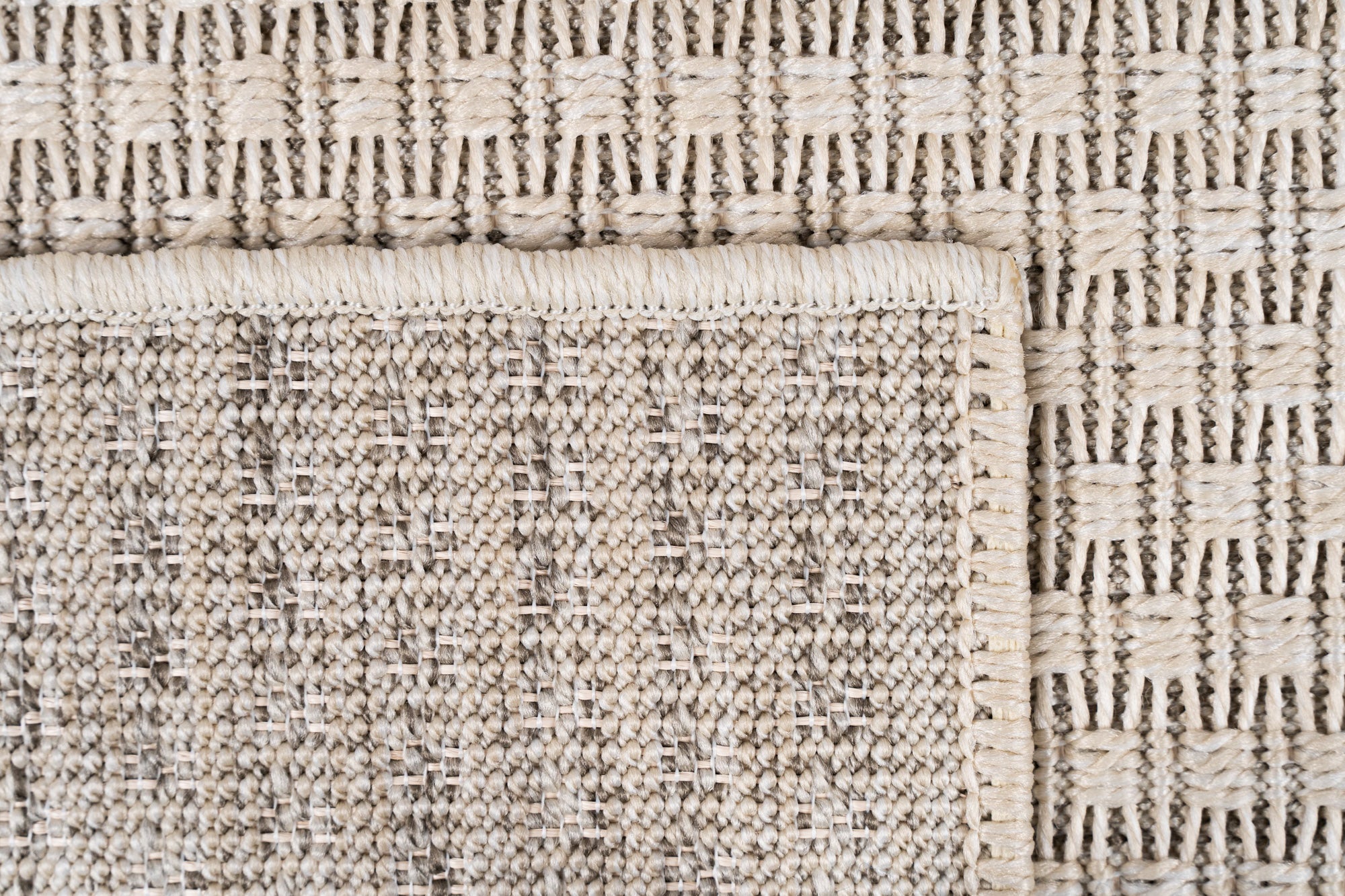Santorini 112 Krem Minimalist Sisal Kesme Halı