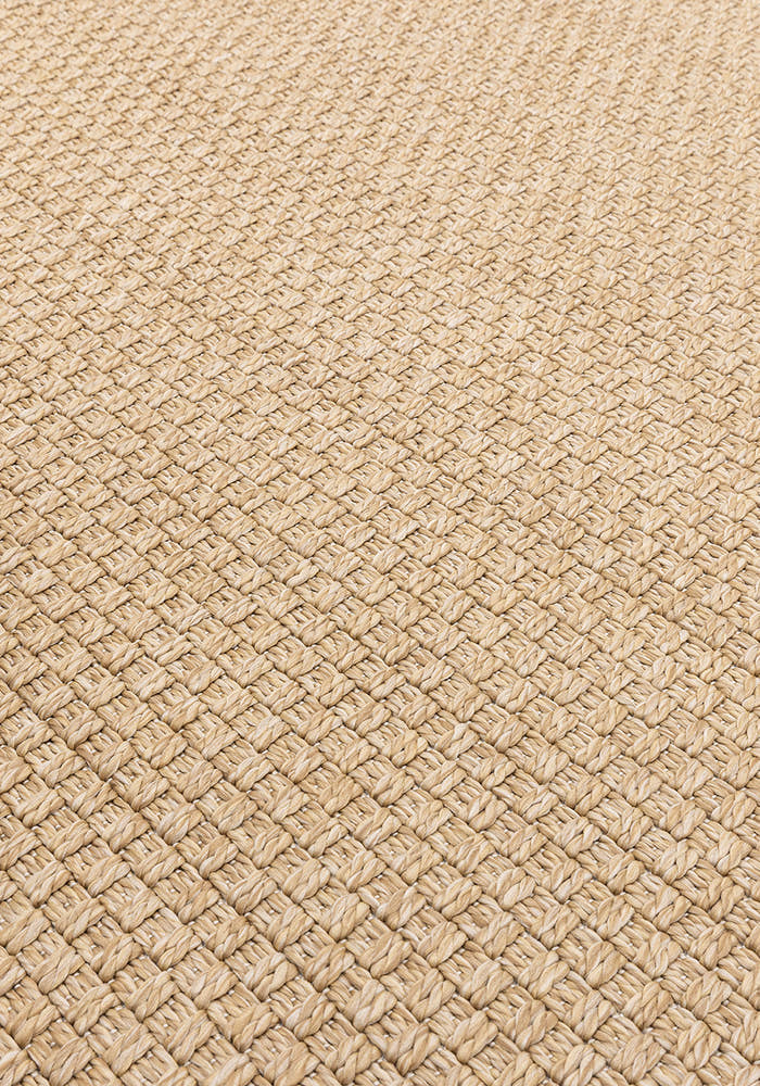 Santorini 115 Kahve Hasır Görünümlü Uzun Kenarı Bordür Desenli Sisal Halı