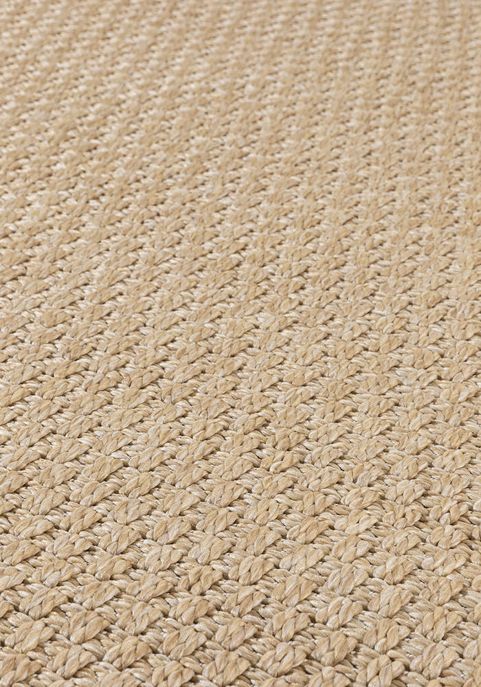 Santorini 115 Kahve Hasır Görünümlü Uzun Kenarı Bordür Desenli Sisal Halı