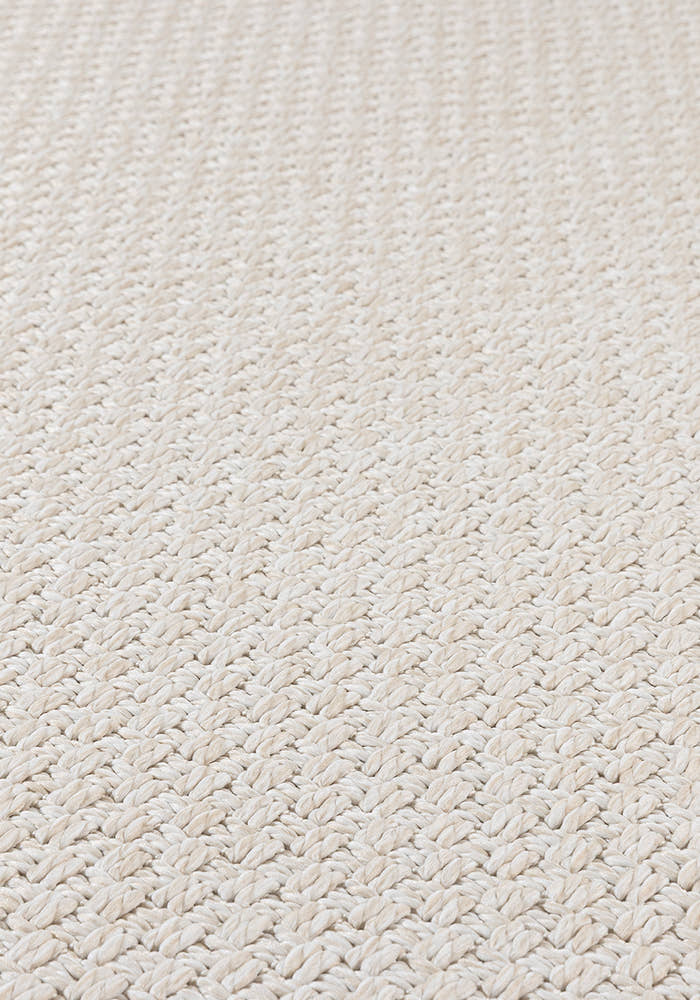 Santorini 115 Krem Hasır Görünümlü Uzun Kenarı Bordür Desenli Sisal Halı