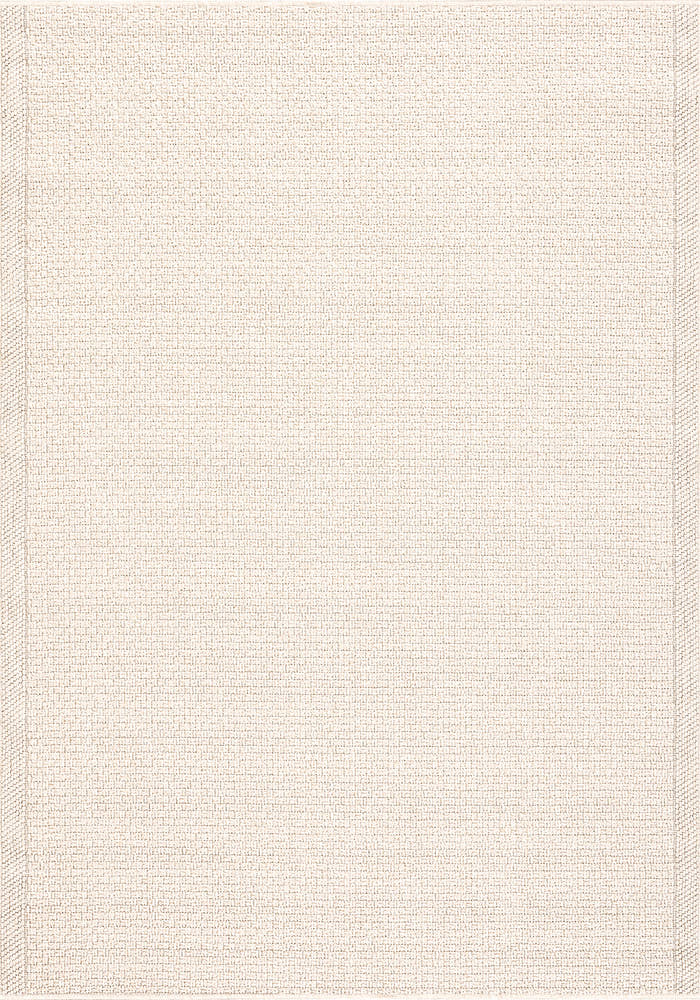 Santorini 115 Krem Hasır Görünümlü Uzun Kenarı Bordür Desenli Sisal Halı