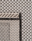 Santorini 120 Ekru Siyah Bordür Desenli Sisal Halı