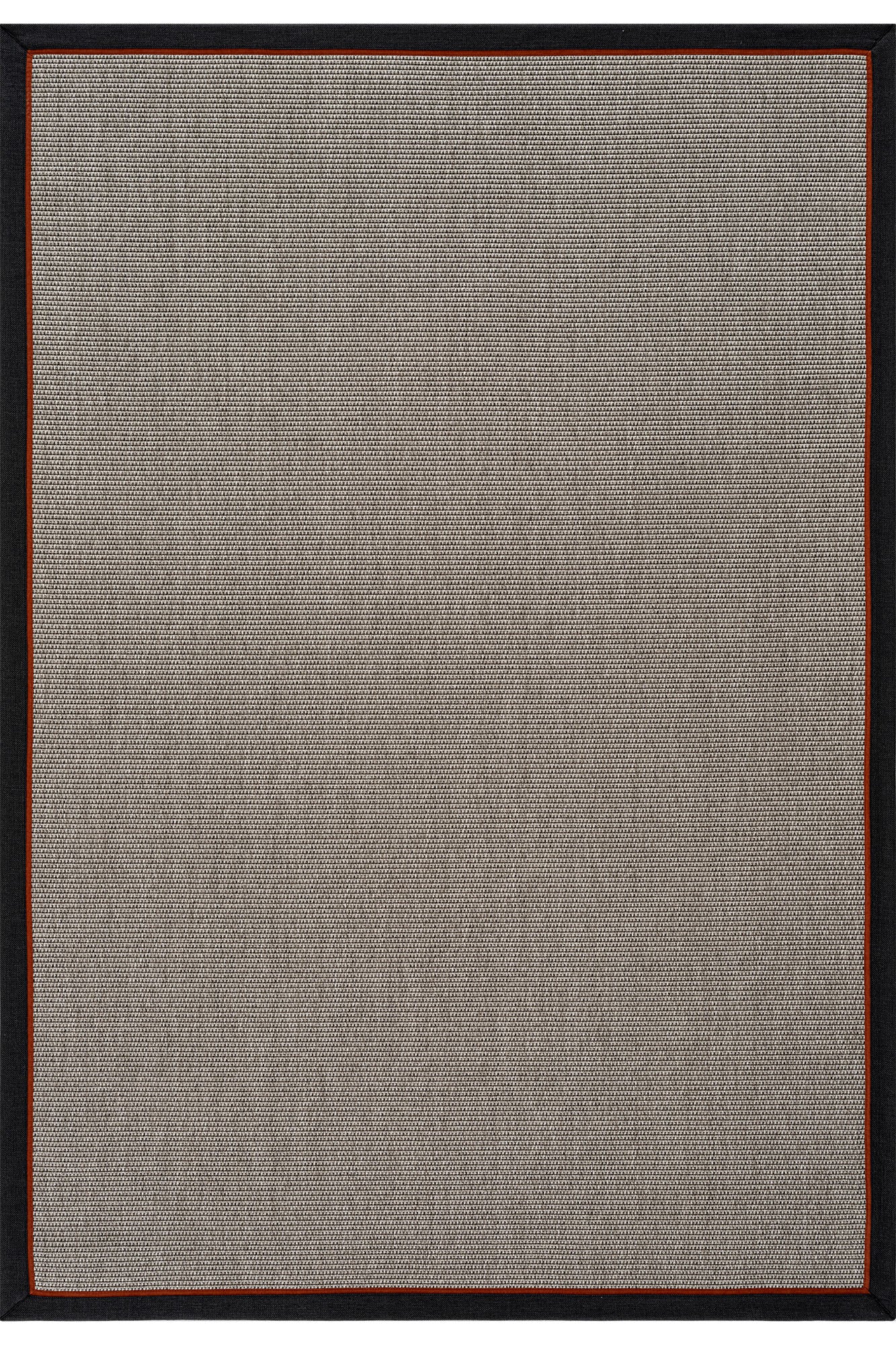 Verona 125 Gri Sisal Halı Siyah Turuncu Çift Bordürlü