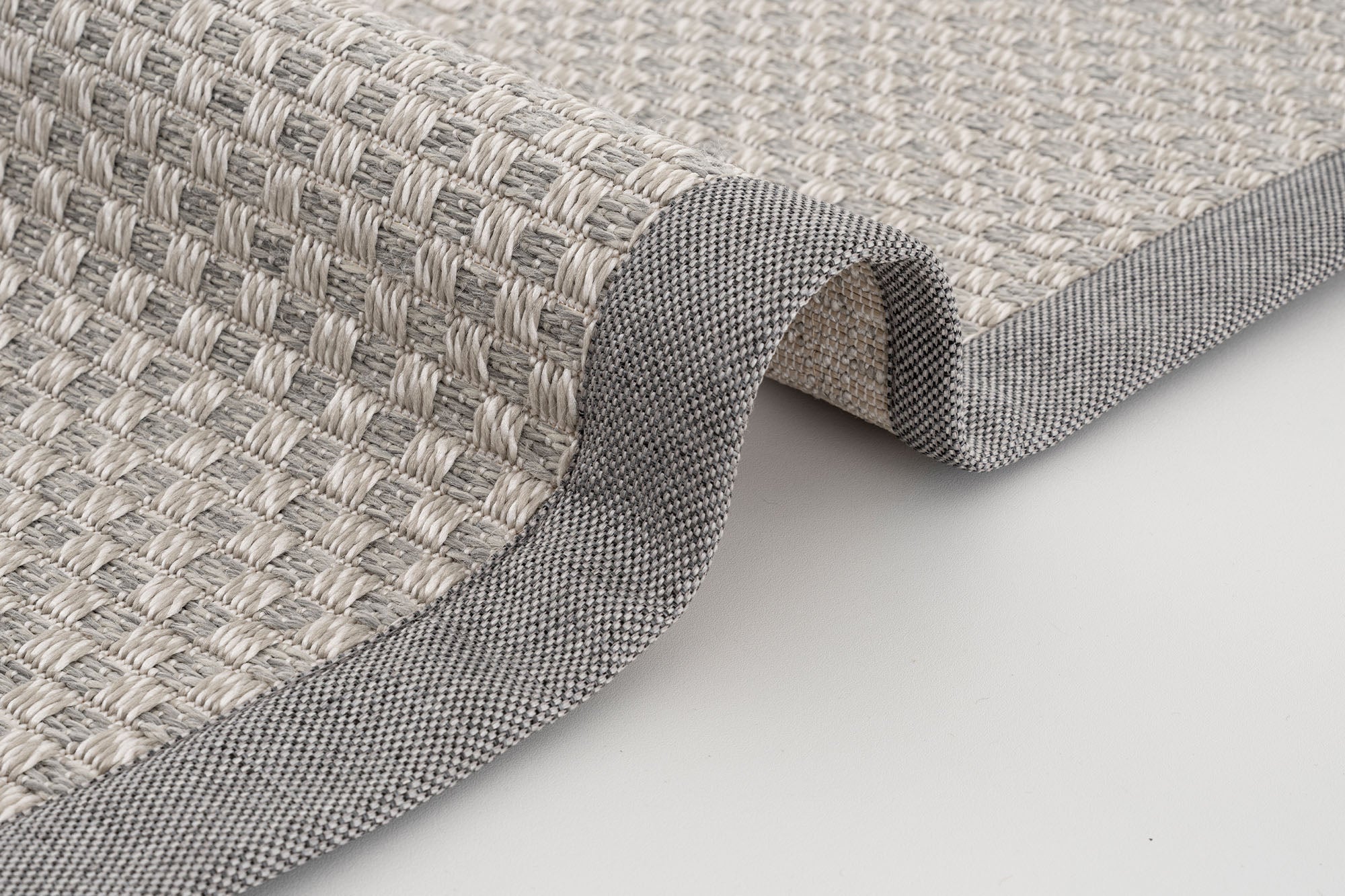 Verona 134 Krem Sisal Halı Gri Bordürlü