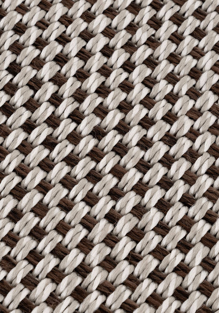 Verona 137 Krem Kahve Sisal Halı Kahve Bordürlü