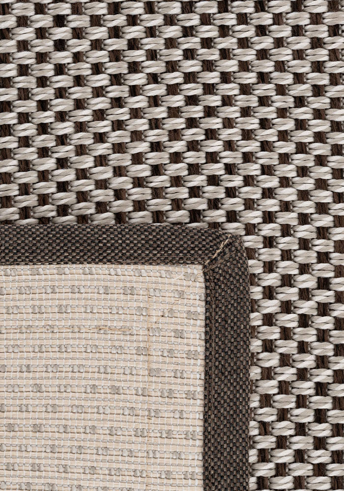 Verona 137 Krem Kahve Sisal Halı Kahve Bordürlü