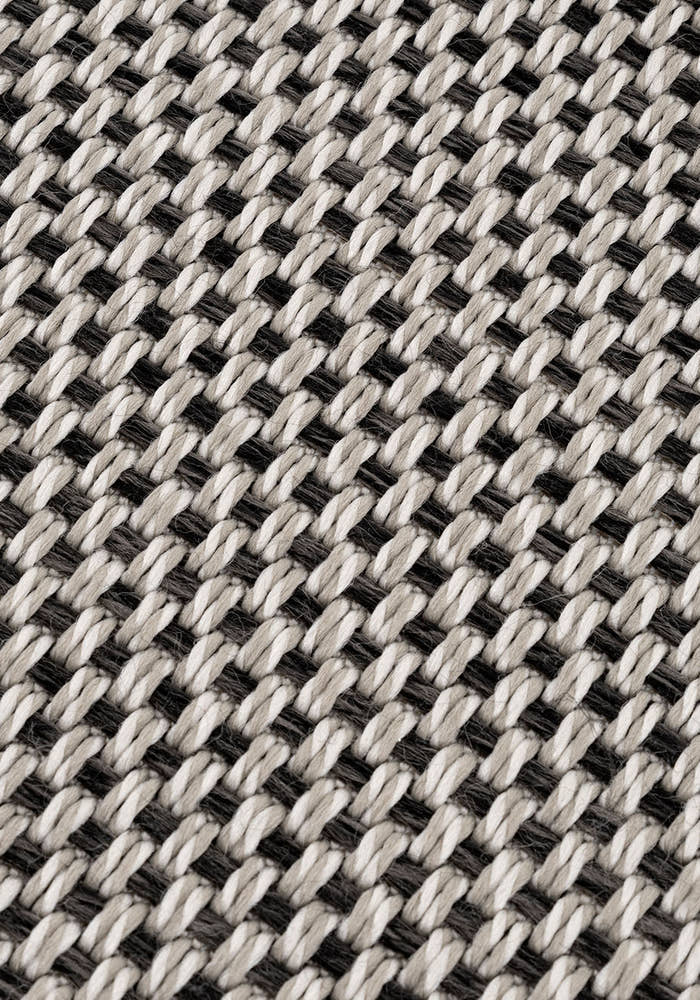 Verona 137 Krem Siyah Sisal Halı Siyah Bordürlü