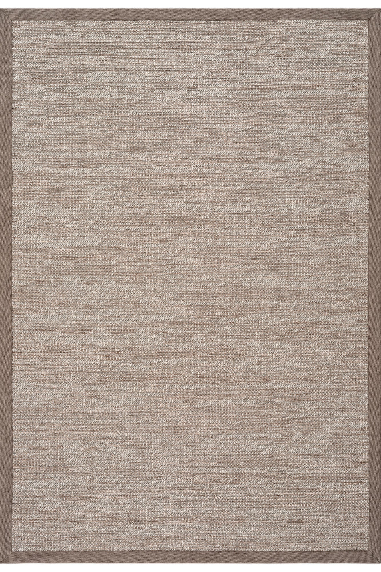 Verona 138 Krem Kahve Sisal Halı Vizon Bordürlü