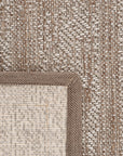 Verona 138 Krem Kahve Sisal Halı Vizon Bordürlü