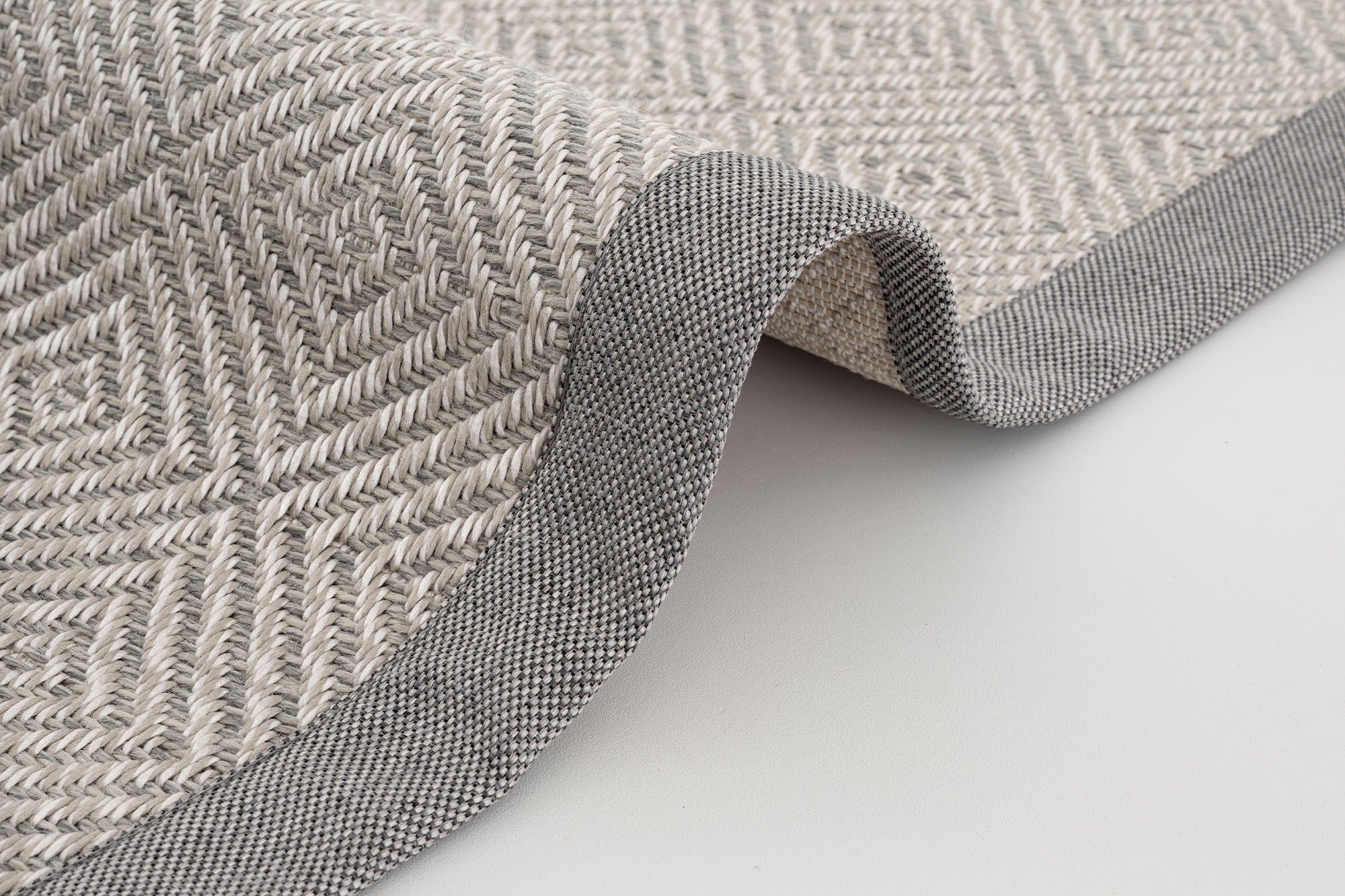 Verona 139 Krem Gri Sisal Halı Gri Bordürlü