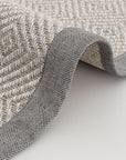 Verona 139 Krem Gri Sisal Halı Gri Bordürlü