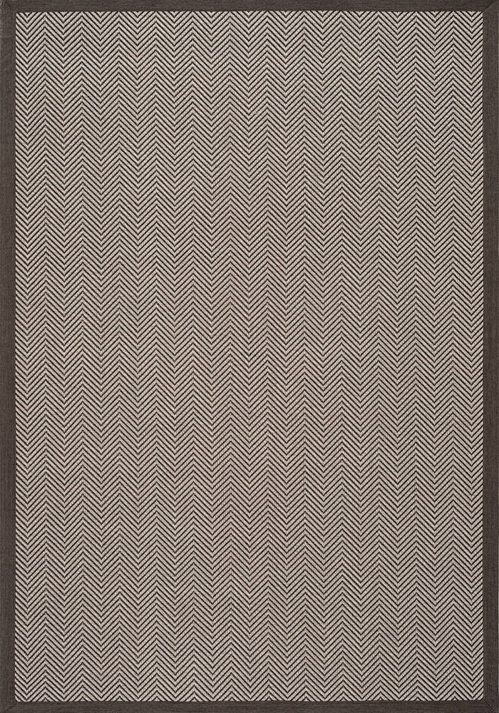 Verona 140 Krem Kahve Sisal Halı Kahve Bordürlü