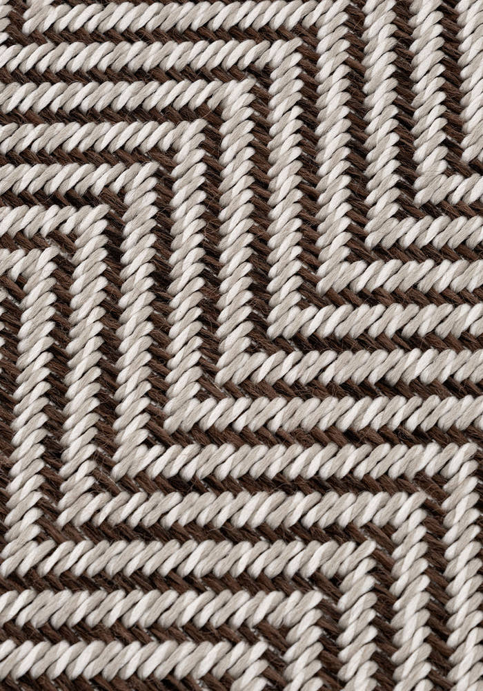 Verona 140 Krem Kahve Sisal Halı Kahve Bordürlü