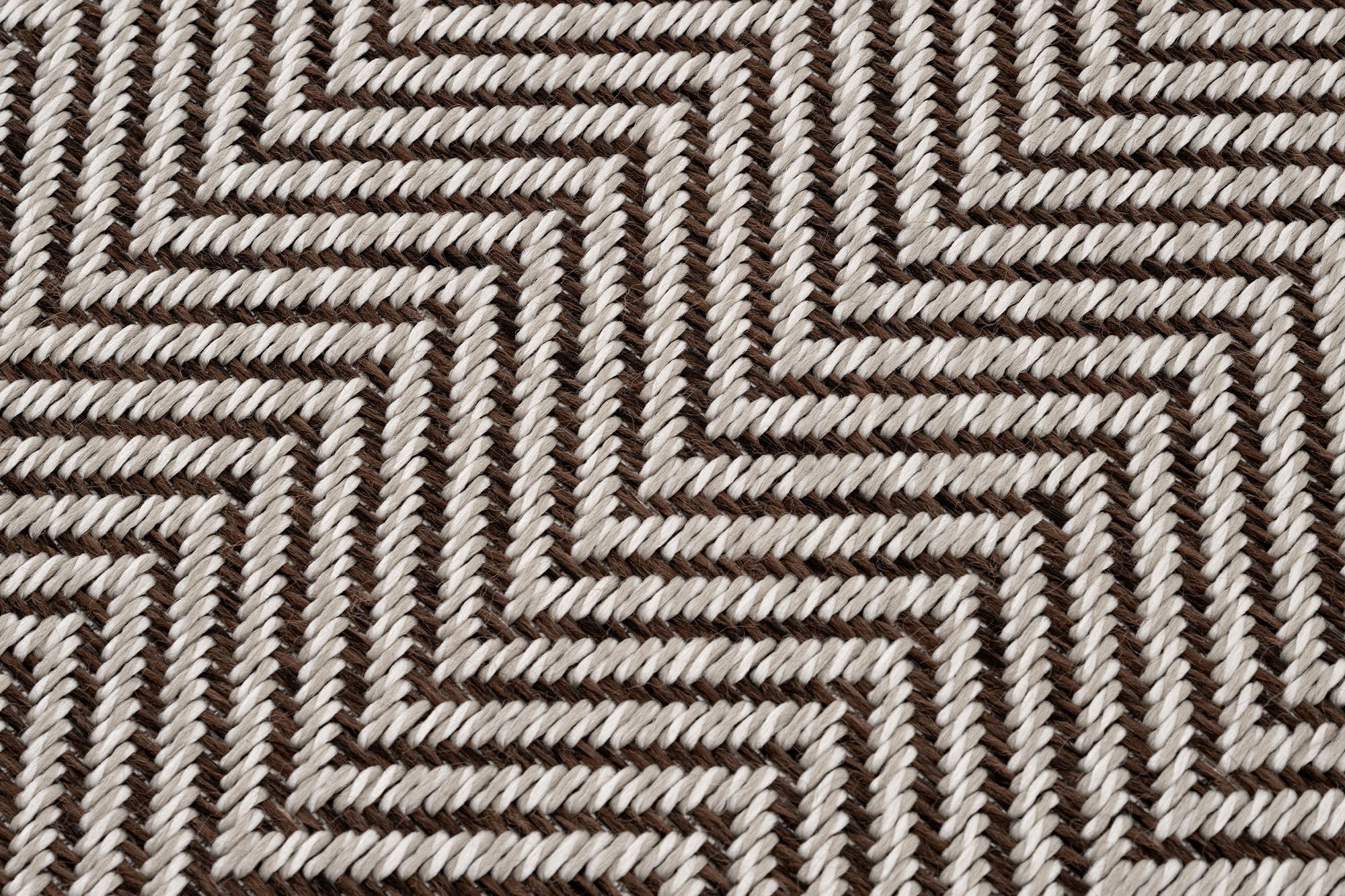 Verona 140 Krem Kahve Sisal Halı Kahve Bordürlü