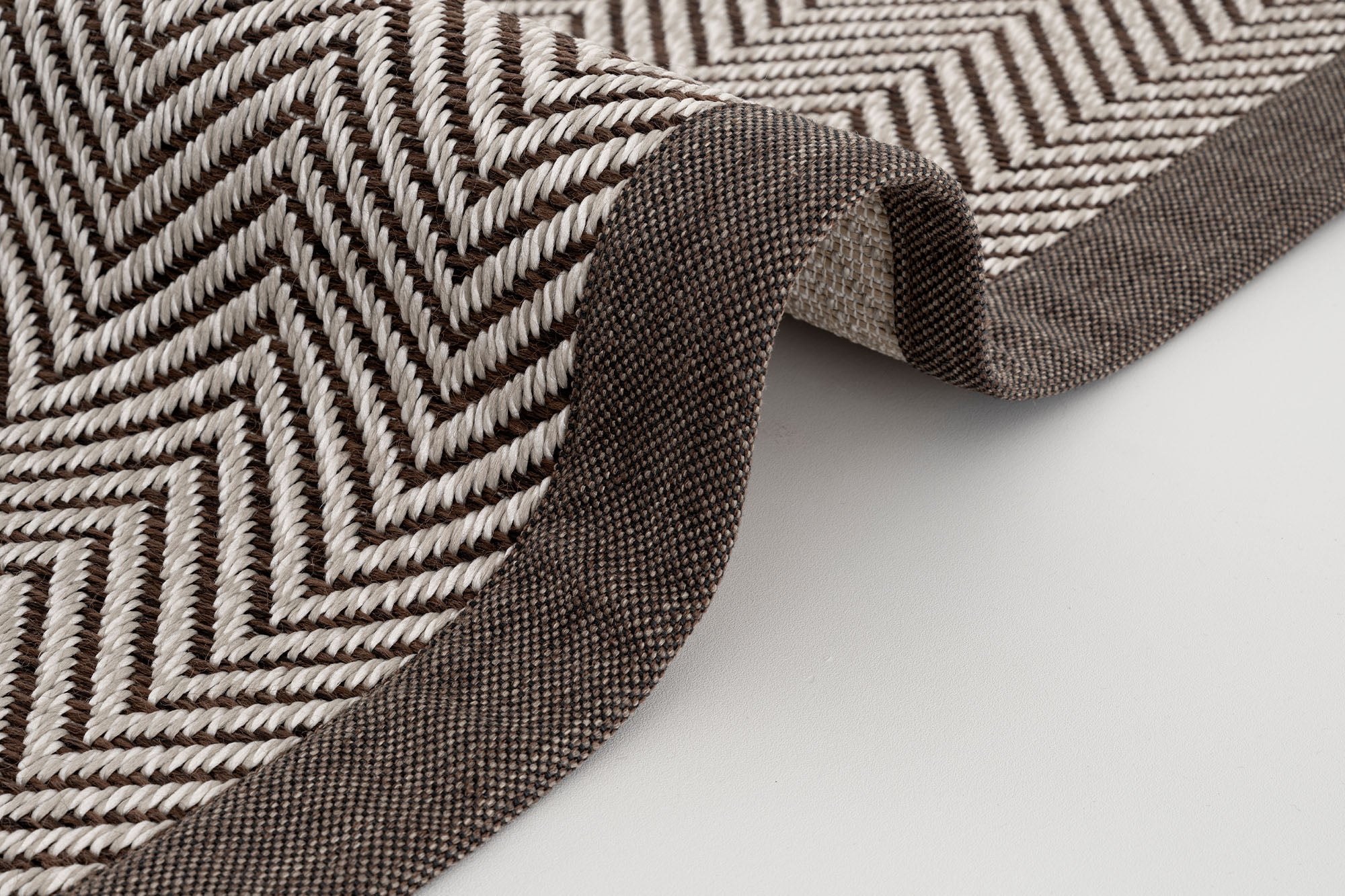 Verona 140 Krem Kahve Sisal Halı Kahve Bordürlü