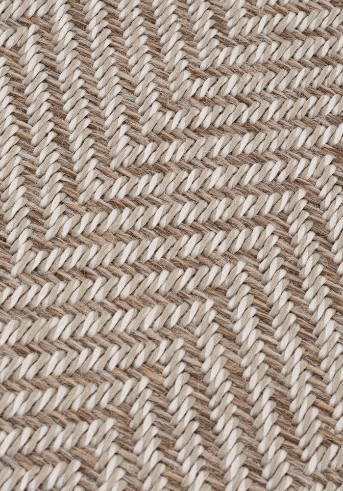 Verona 140 Krem Vizon Sisal Halı Vizon Bordürlü