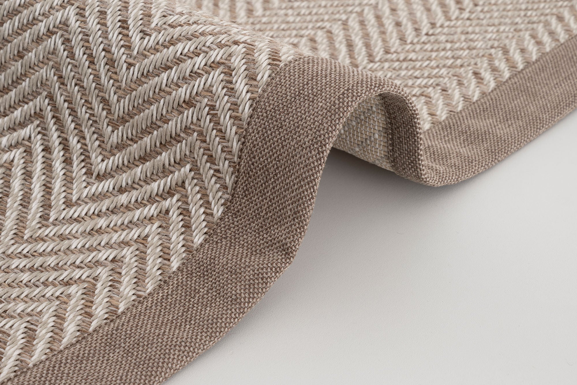 Verona 140 Krem Vizon Sisal Halı Vizon Bordürlü