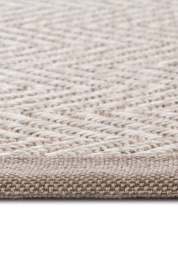Verona 140 Krem Vizon Sisal Halı Vizon Bordürlü